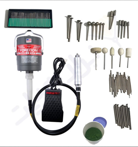 پکیج کامل اشکال تراشی و حکاکی با دستگاه پدالی فردوم